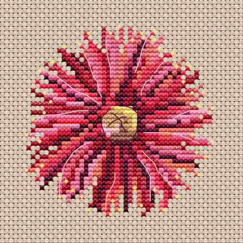 Red Flowering Gum Blossom PDF counted cross stitch pattern
